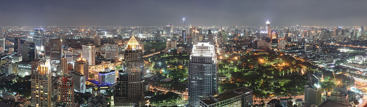 Bangkok la nuit, capitale de la Thaïlande