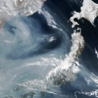 Mer du Japon – nuage de pollution