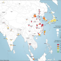 Asie – Publications scientifiques (évolution 2000-2007)