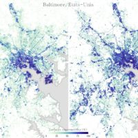 Baltimore – évolution des surfaces imperméables (1984-2010)