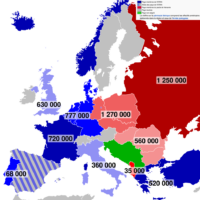 Europe – Guerre froide : forces militaires présentes (1959)