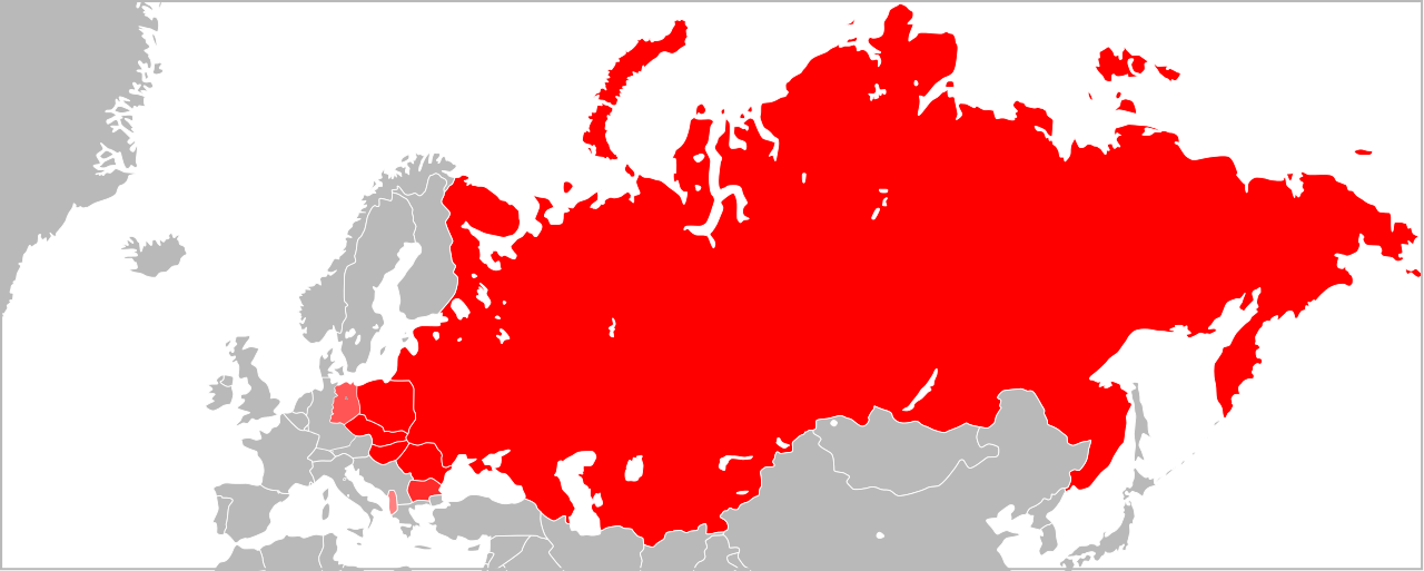 Pacte de Varsovie • Carte • PopulationData.net