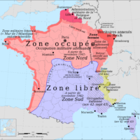 France – zone occupée / zone libre (1942)