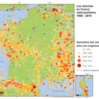 France – sismicité (1980-2010)
