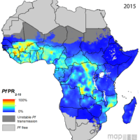 Afrique – Malaria (prévalence 2015)