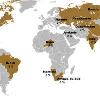 Monde – Uranium (réserves 2010)