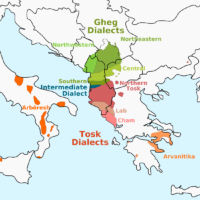 Albanie – dialectes albanais