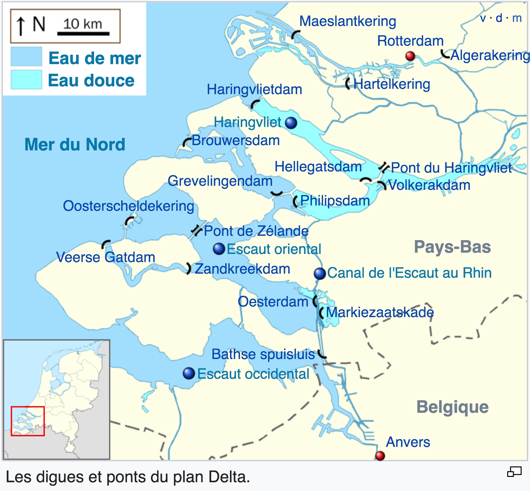 Pays-Bas - Plan Delta • Carte • PopulationData.net