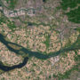 Rotterdam, embouchure du Rhin – satellite