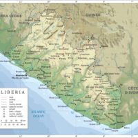 Libéria – topographique