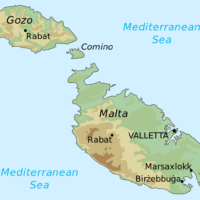 Malte – topographique