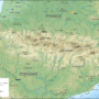 France-Espagne – Pyrénées : topographique