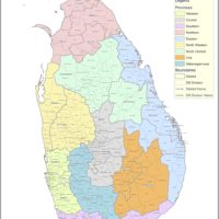 Sri Lanka – administrative (districts)