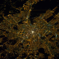 Russie – Moscou de nuit : satellite