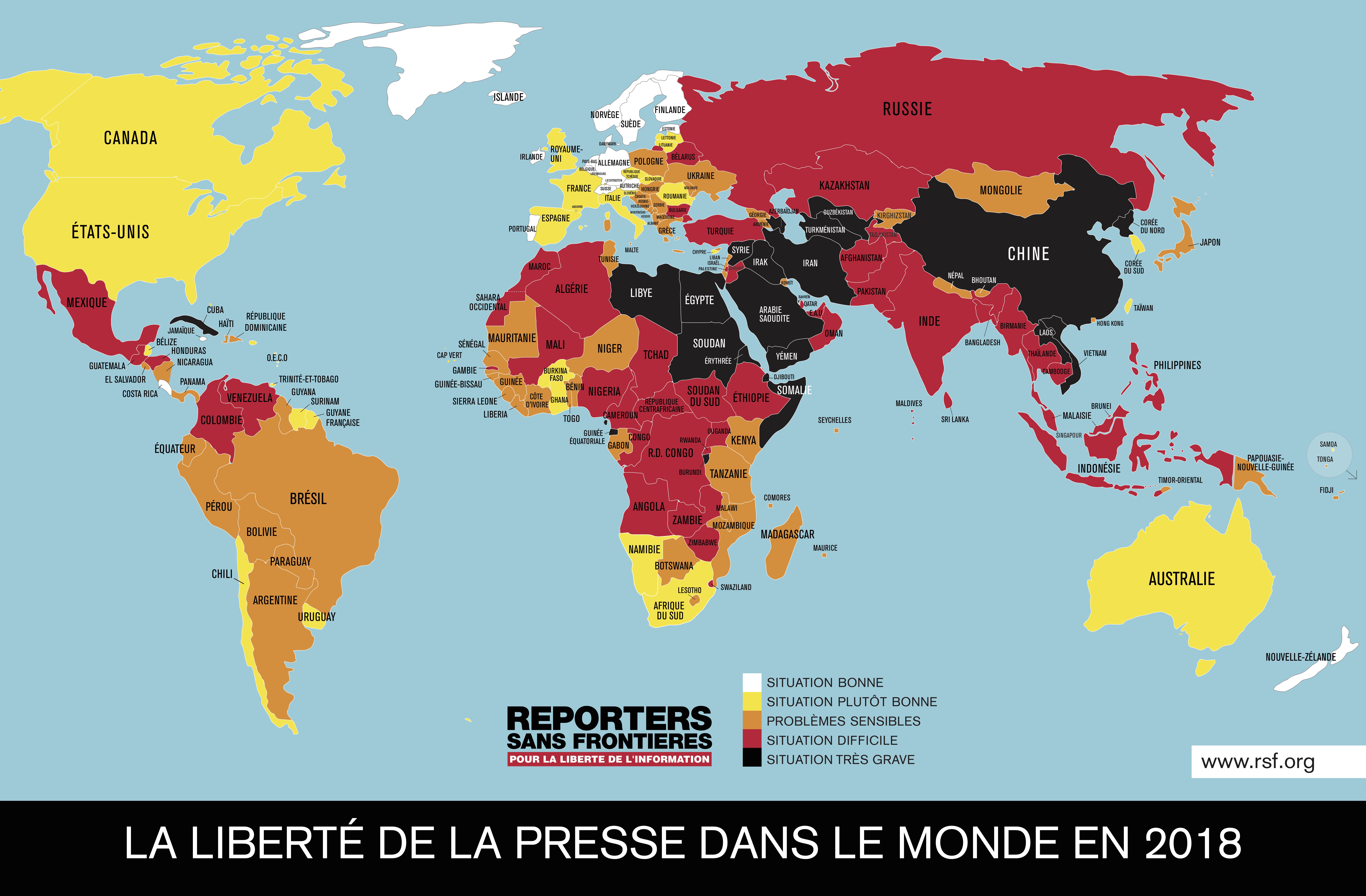 Monde - Liberté de la presse (2018)