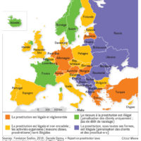 Europe – prostitution (législations, 2016)