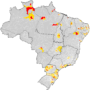 Brésil – régions métropolitaines (2015)