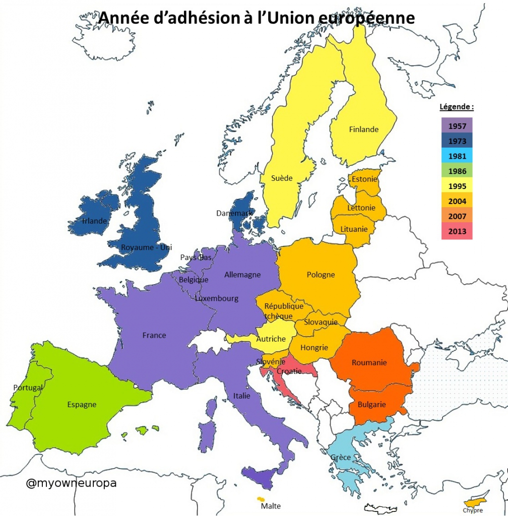 Union Européenne Date Dadhésion Carte Populationdatanet