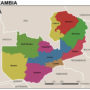 Zambie – administrative (provinces)