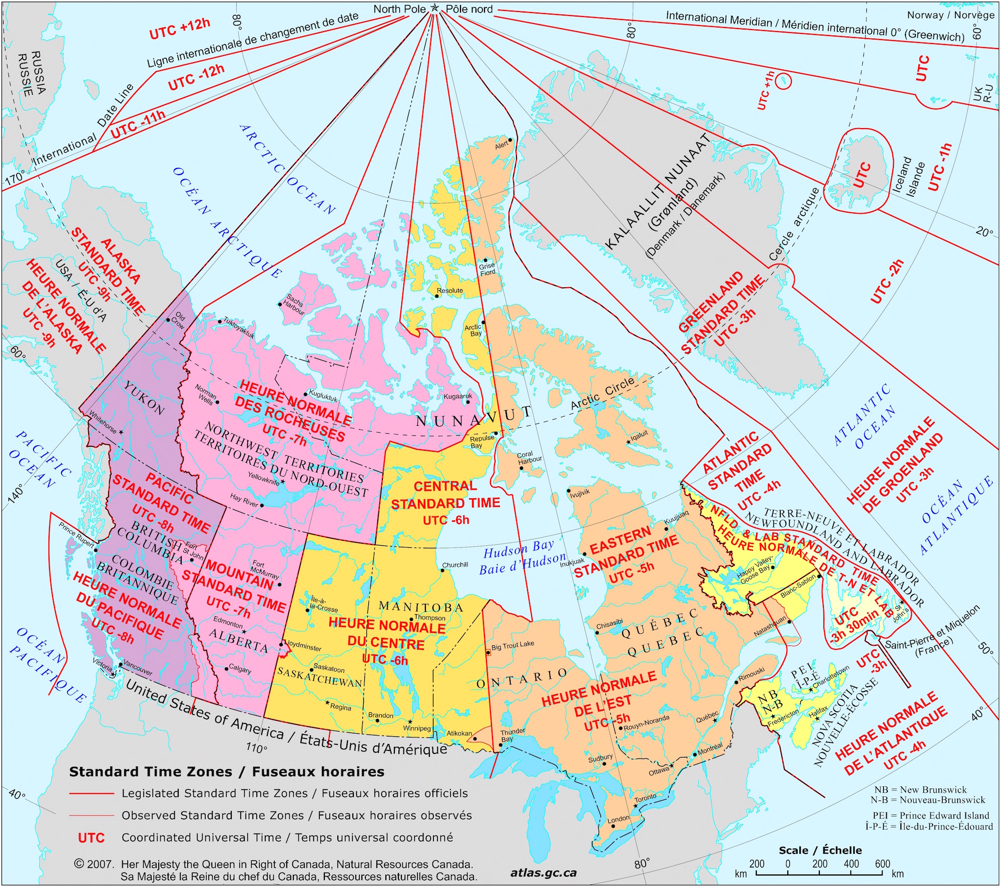Канада время и день. Временные зоны Канады. Часовые пояса Канады. Часовые пояса Канады на карте. Временная зона Канада карта.