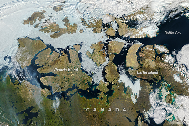 Canada - glaces dans le passage du nord-ouest (août 2013)