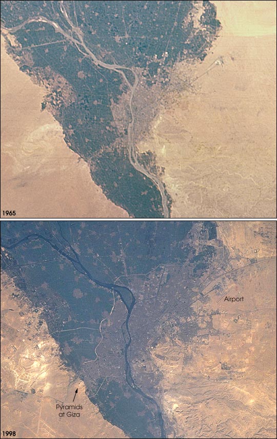 Égypte - Le Caire : urbanisation (1965-1998)