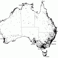 Australie – distribution de la population