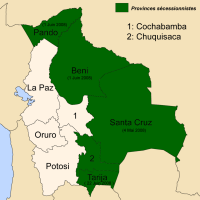 Bolivie – départements sécessionnistes