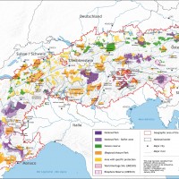 Europe – Alpes : aires protégées
