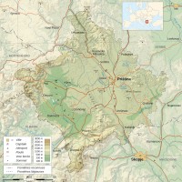 Kosovo – topographique