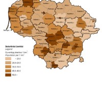 Lituanie – densité