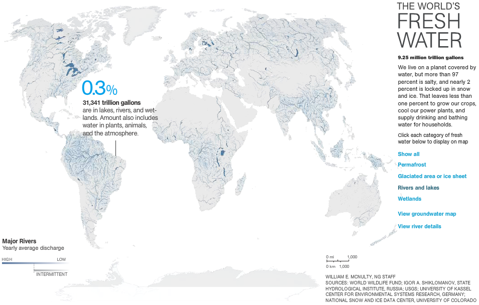 carte des fleuves dans le monde en 2019