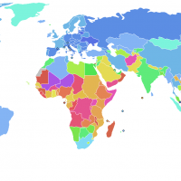 Monde : carte de l’indice de fécondité en 2006