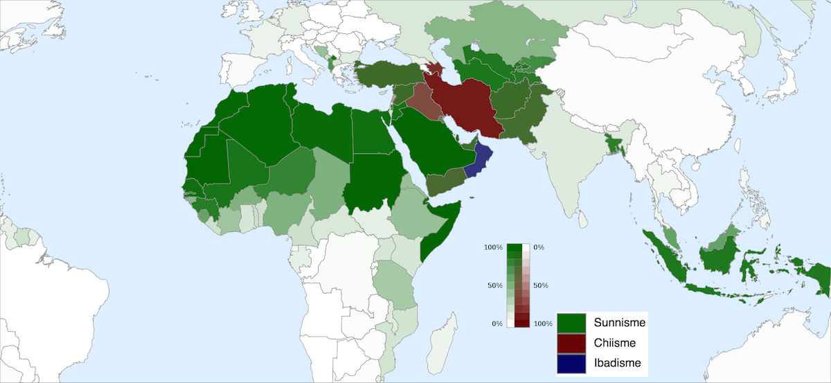 Monde Islam Carte Populationdatanet