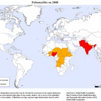 Monde – Poliomyélite en 2008