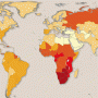 Monde – Sida : prévalence, 2008