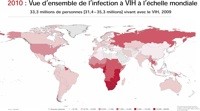 Sida : carte de la prévalence dans le monde en 2011