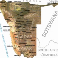 Namibie – topographique