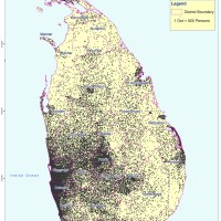 Sri Lanka – distribution de la population (2012)