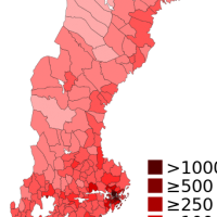 Suède – densité (2007)